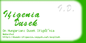 ifigenia dusek business card
